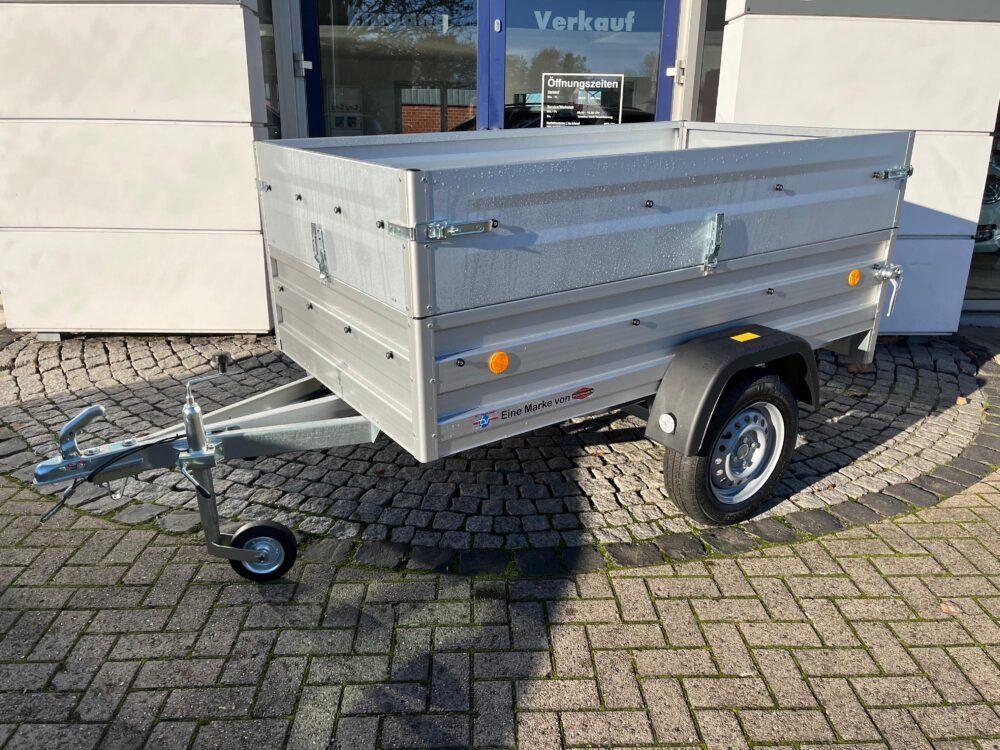 TPV TL-EU2010/75 AL + Kastenaufsatz, Stützrad, 750 kg, 203×108×35 cm