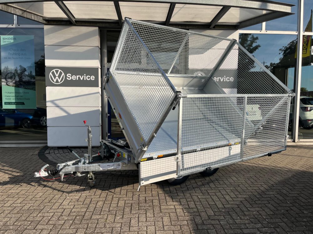 Böckmann DK-AL 2516/30 P + 100cm Gitteraufsatz, Auffahrschienen, Teleskopkurbelstützen, Schwerlast-Automatik-Stützrad