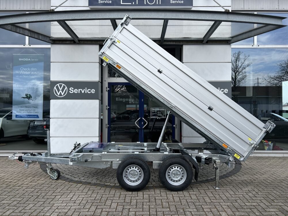 Böckmann DK-AL 3218/27 P + Kastenaufsatz, Teleskopkurbelstützen, E-Hydraulik, 2.700 kg, 324×180×35 cm, Outlet