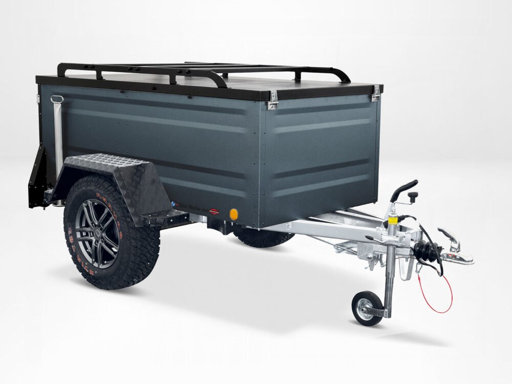 TPV KT-EB3 Offroad anthrazit, 1.300 kg, 244×124×72 cm, Kofferanhänger TPV KT-EB3 Offroad anthrazit, 1.300 kg, 244×124×72 cm, Kofferanhänger