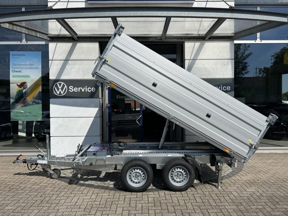Böckmann DK-AL 3218/35 P + 50cm Kastenaufsatz, Auffahrschienen, Teleskopkurbelstützen, Staukasten, E-Hydraulik