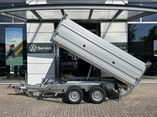 B&ouml;ckmann DK-AL 3218/35 P + 50cm Kastenaufsatz, Auffahrschienen, Teleskopkurbelst&uuml;tzen, Staukasten, E-Hydraulik, 3.500 kg, 324&times;180&times;85 cm, Outlet